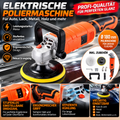 Elektrische Poliermaschine Auto Autopolierer 1200W Lackaufbereitung Polierteller & Zubehör