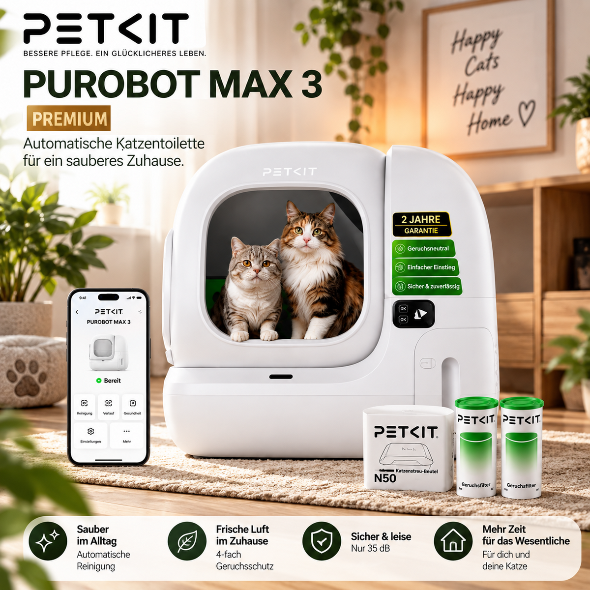 PETKIT PUROBOT MAX 3 – Automatische Katzentoilette