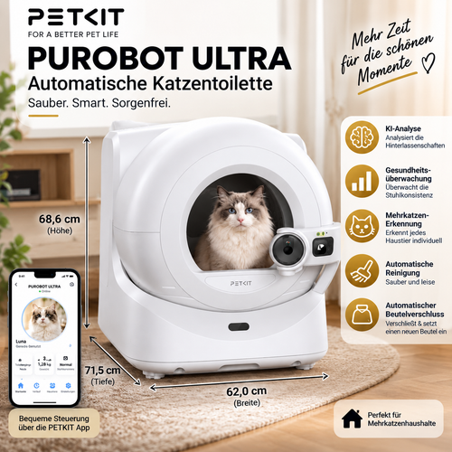PETKIT PUROBOT ULTRA – Automatische Katzentoilette