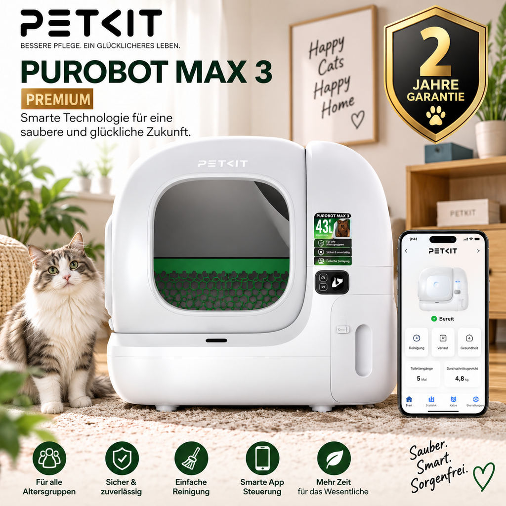 PETKIT PUROBOT MAX 3 – Automatische Katzentoilette