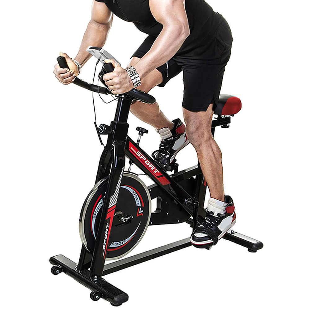 Spinning Bike Ergometer Heimtrainer Fitness Fahrrad – Indoor Cycling mit LCD-Display, verstellbarem Sattel & Lenker, bis 120 kg